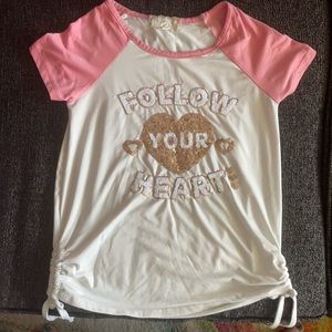 pink baseball tee